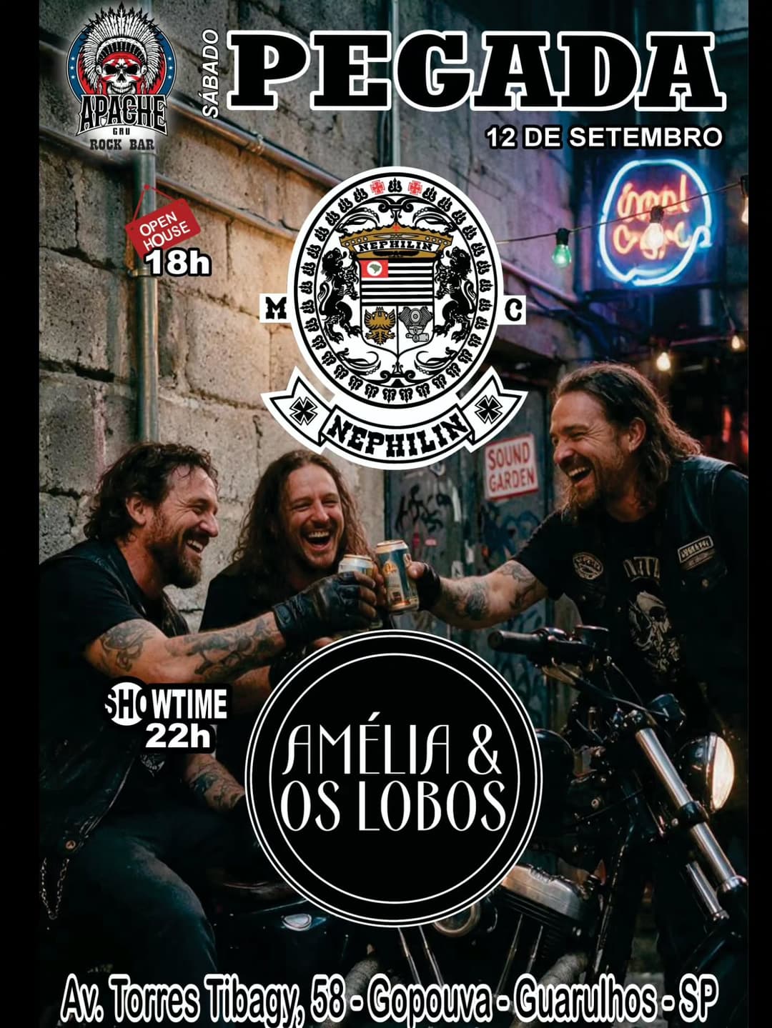 Flyer de Amélia e os Lobos