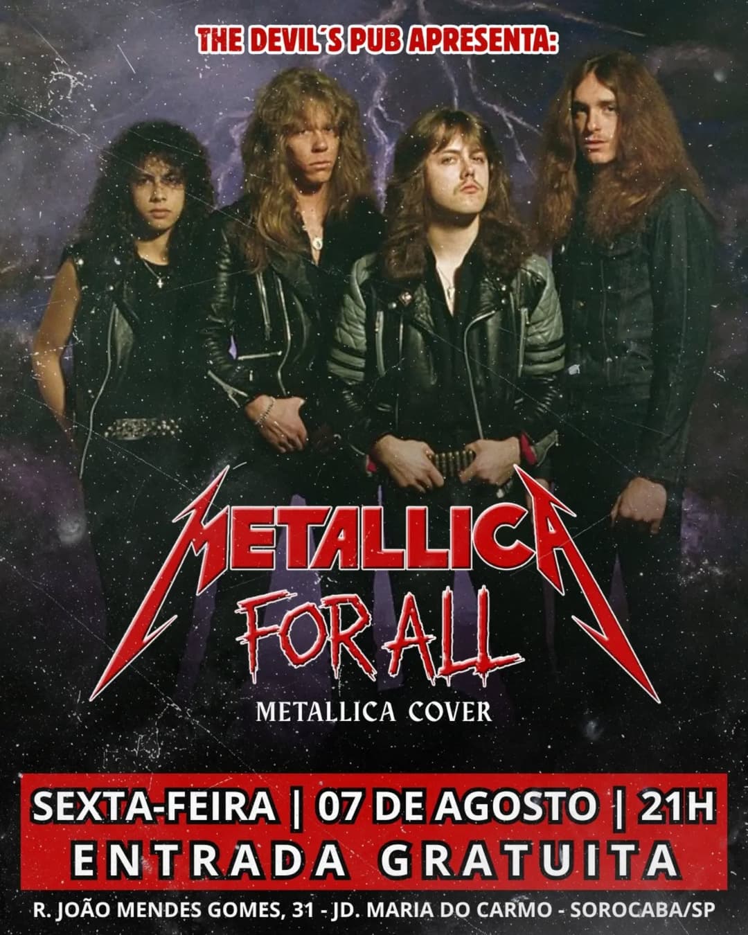 Flyer de Metallica For All