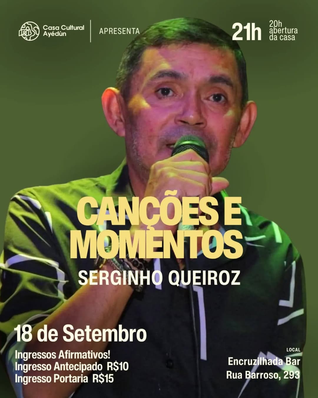 Flyer de Serginho Queiroz