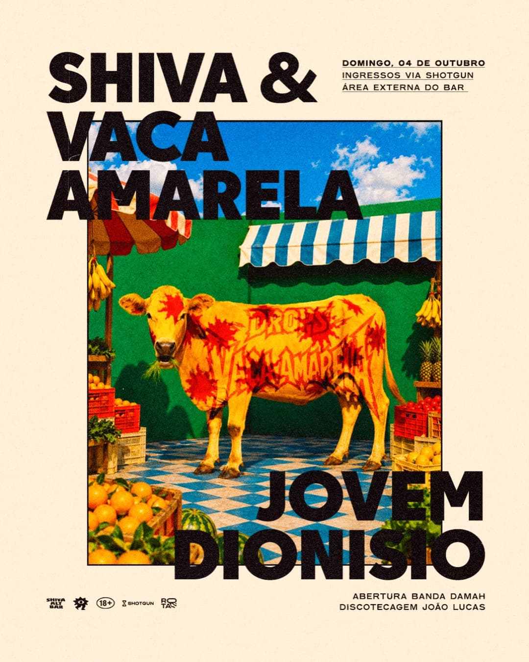 Flyer de Jovem Dionísio e Damah