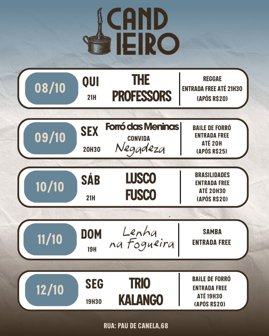 Flyer de Forró das Meninas convida: Negadeza