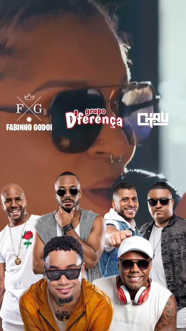 Flyer de Fabinho Godoi, Grupo D'ferença e DJ Chau