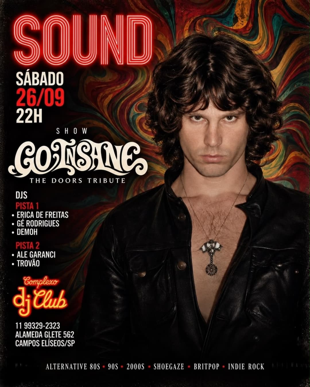 Flyer de Go Insane, Trovão, Erica de Freitas e mais 3 artistas