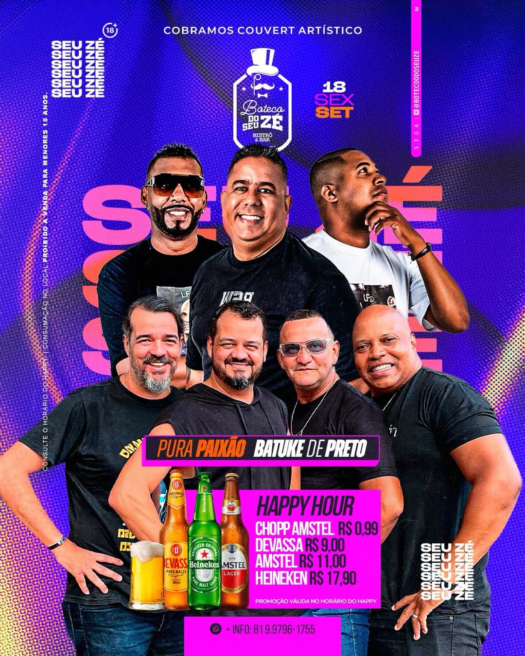 Flyer de Pura Paixão e Batuke de Preto