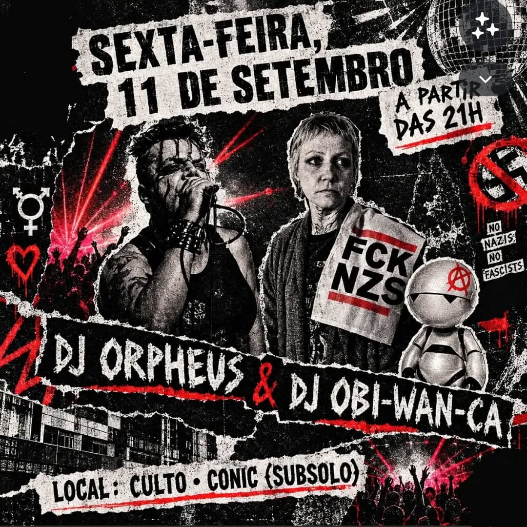 Flyer de DJ Orpheus e DJ Obi-wan-ca