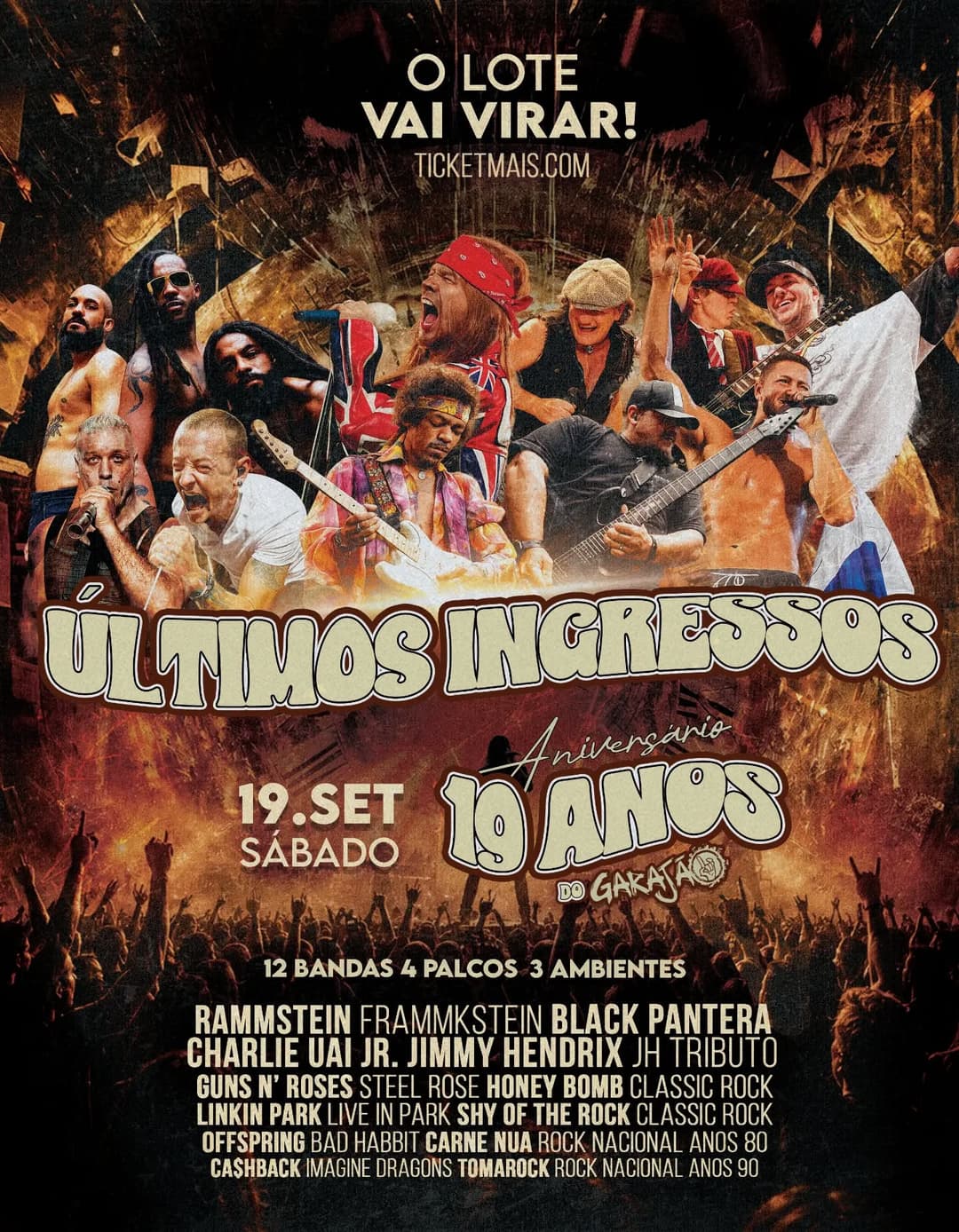 Flyer de Black Pantera e Carne Nua