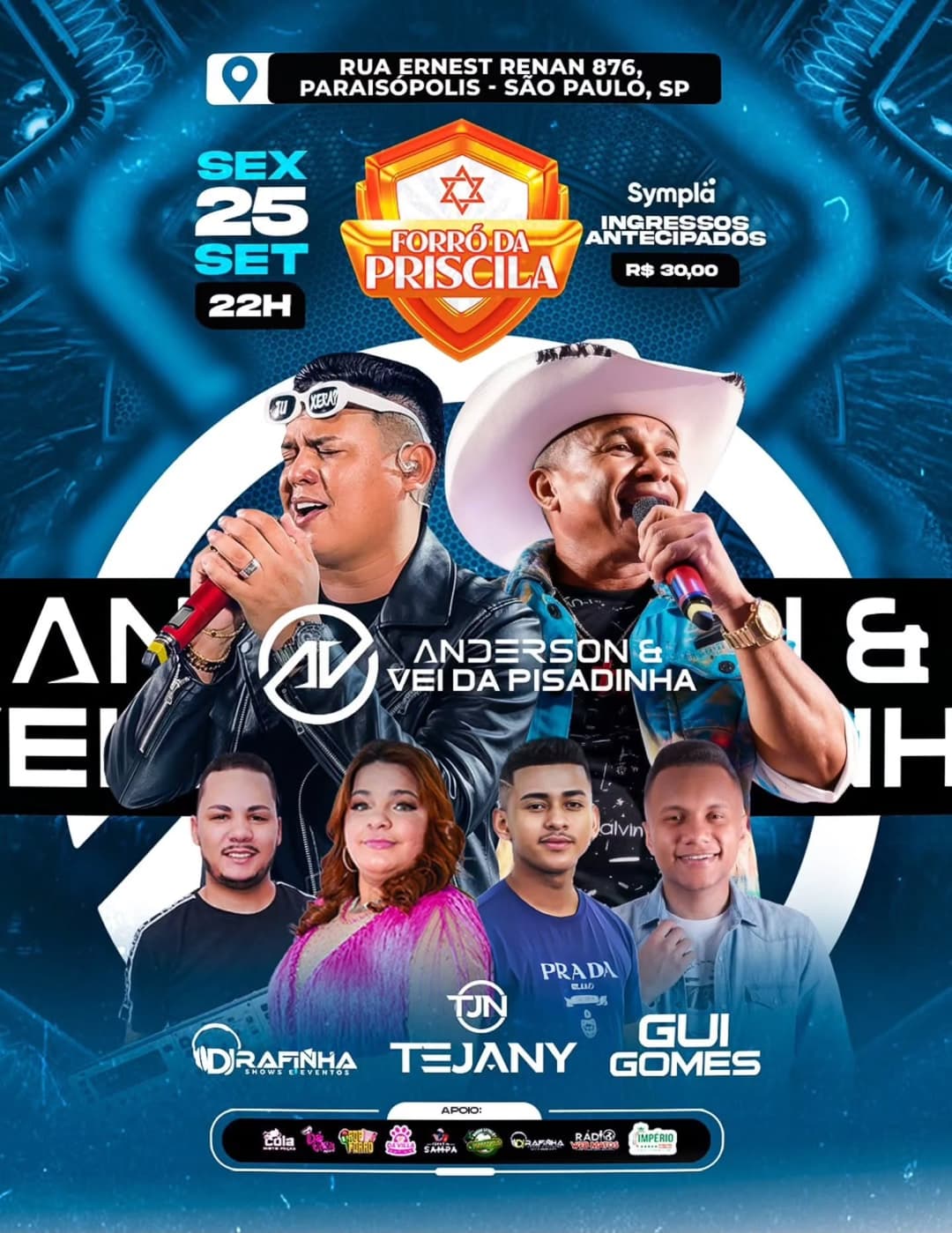 Flyer de Gui Gomes, • RAFINHA • e mais 2 artistas