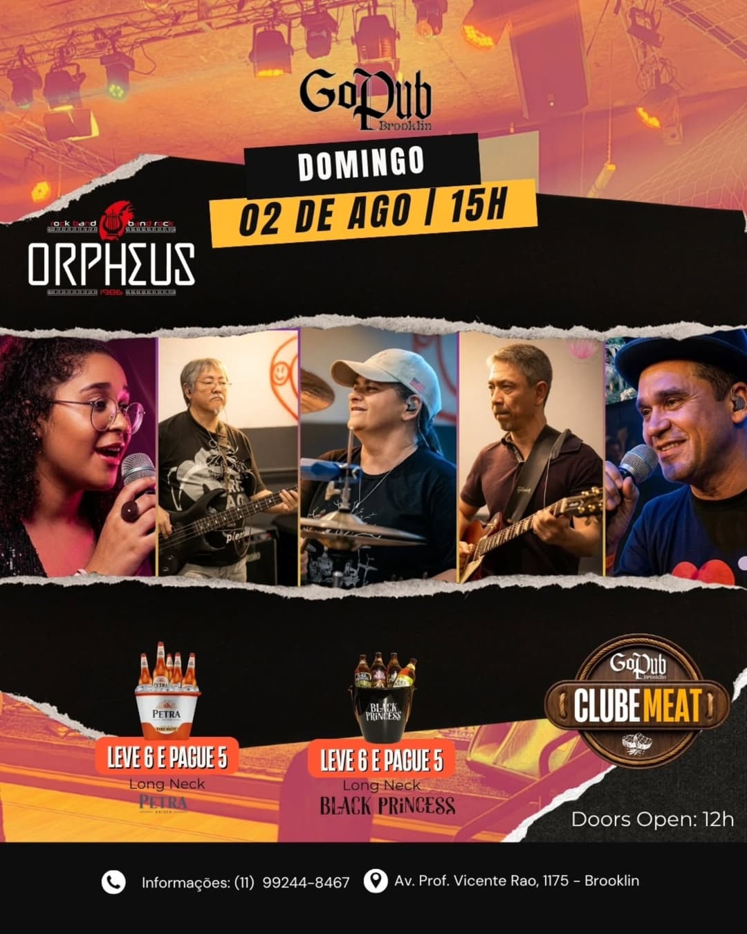 Flyer de Banda Orpheus