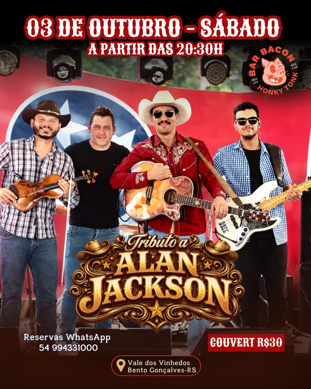 Flyer de Alan Jackson Tribute