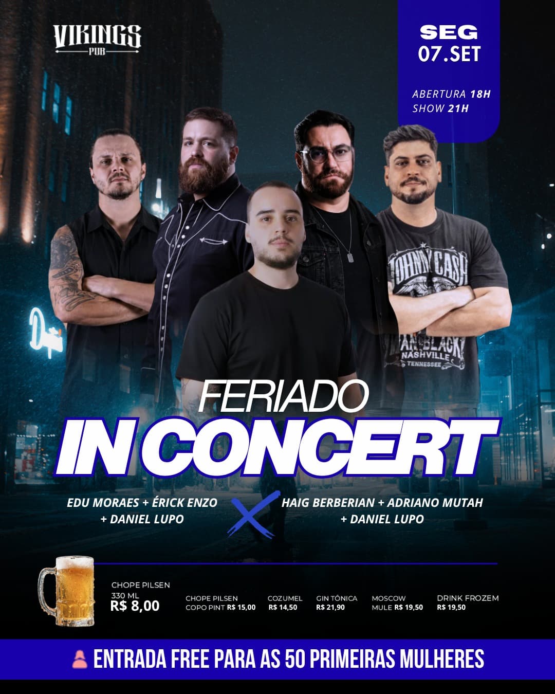 Flyer de Edu Moraes, Erick Utriu e mais 3 artistas