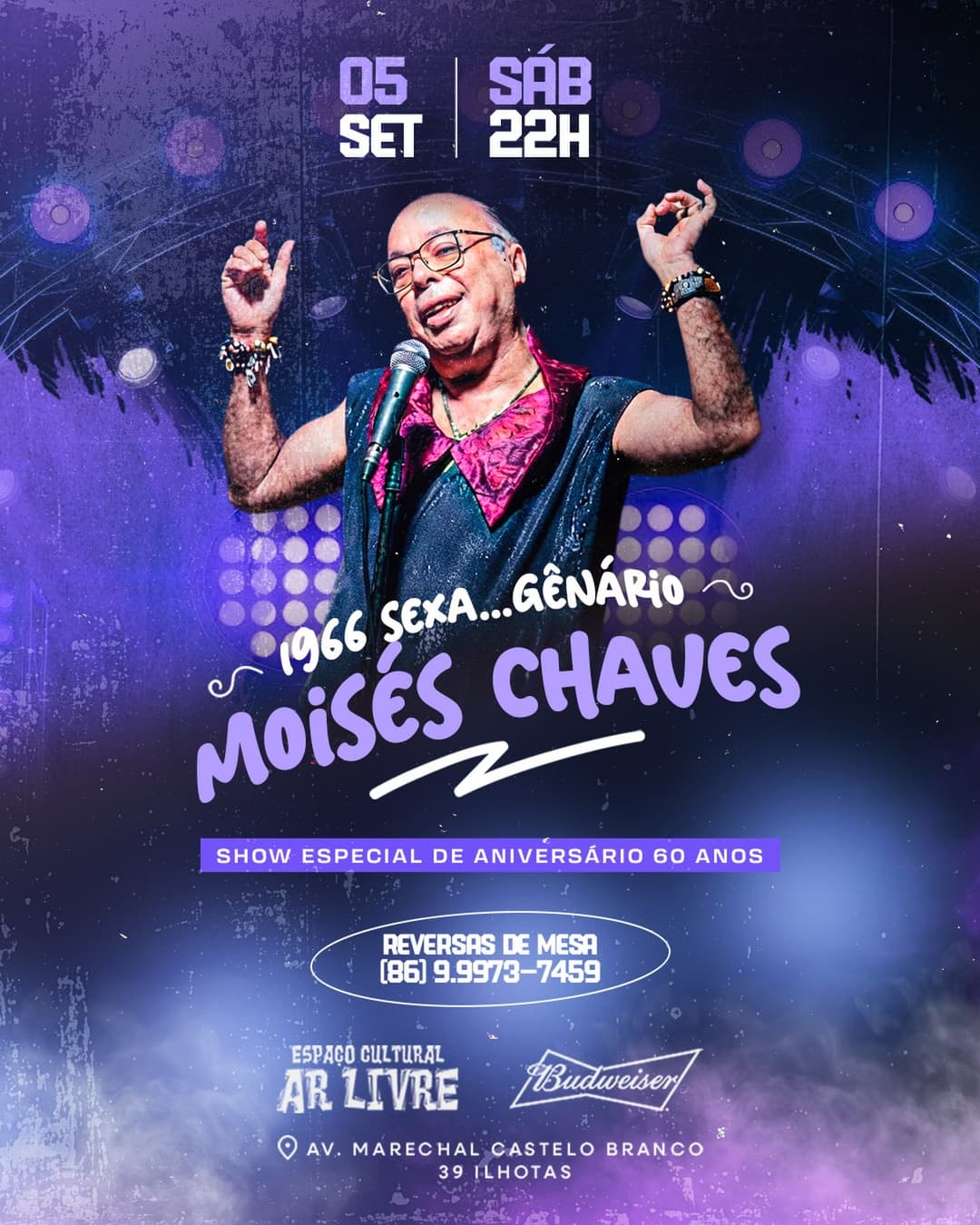 Flyer de Moisés Chaves