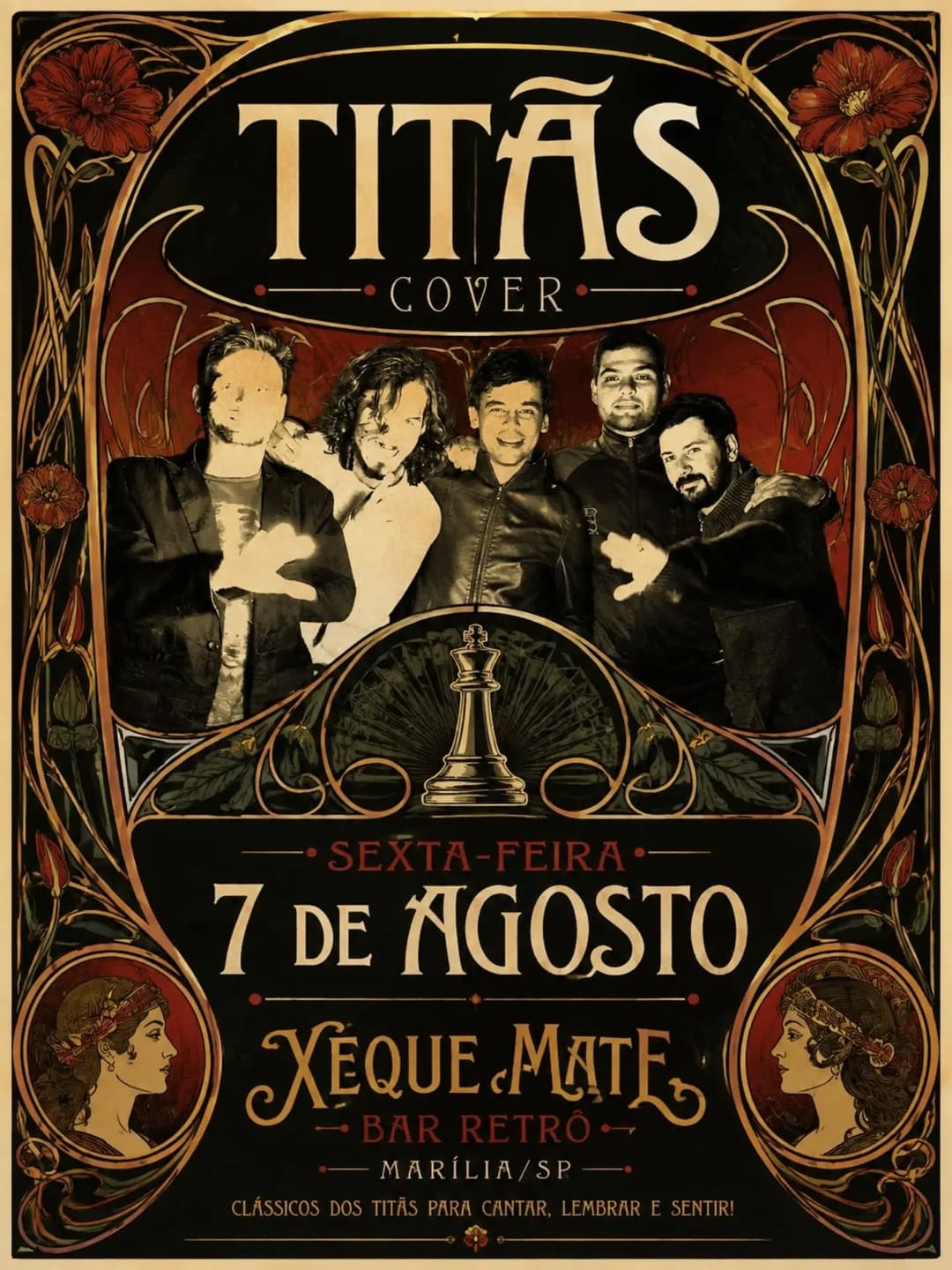 Flyer de Titãs Cover