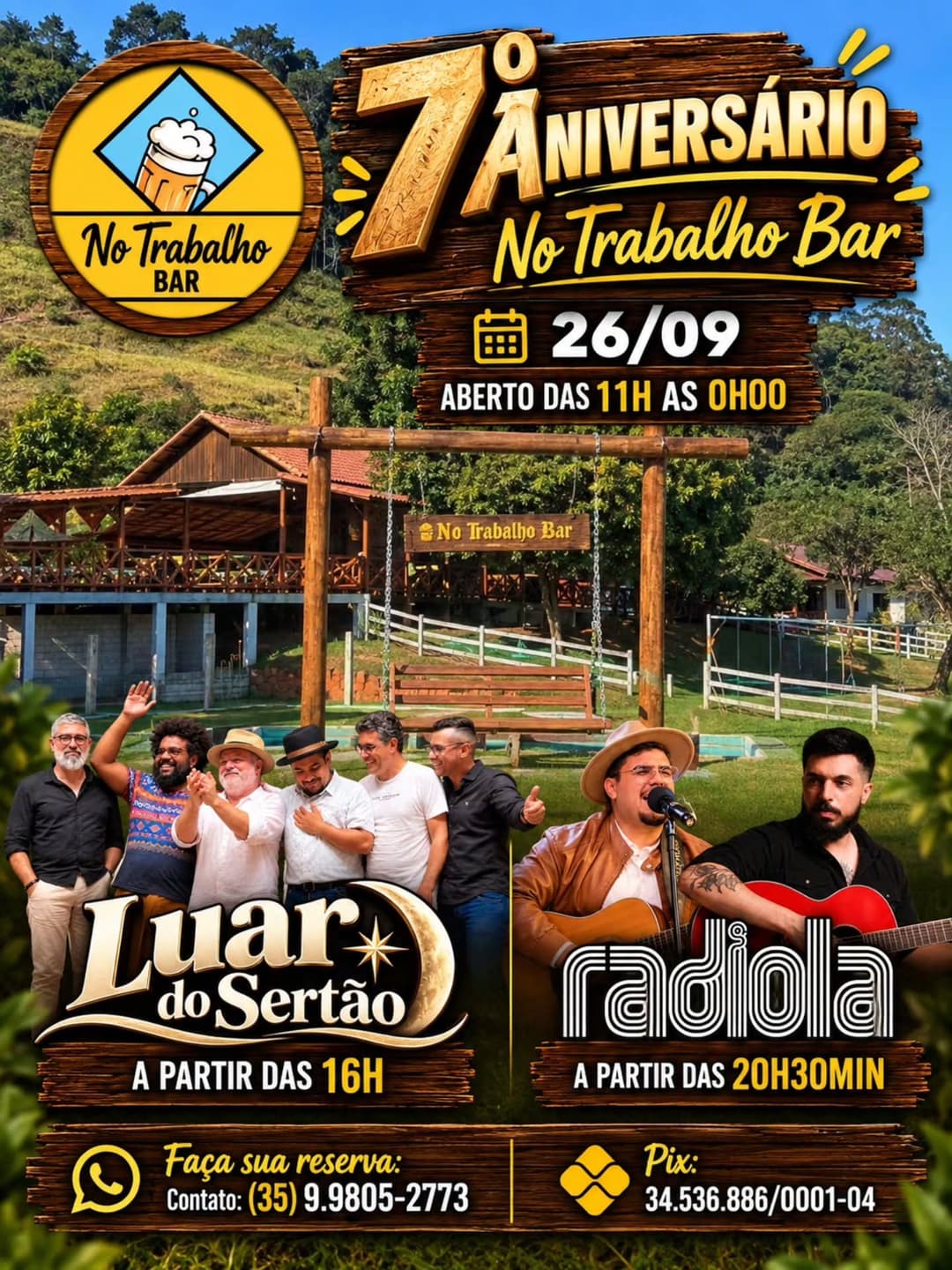 Flyer de Luar do Sertão e Radiola