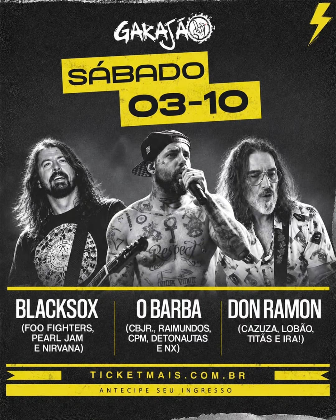 Flyer de Don Ramon, Blacksox e O Barba