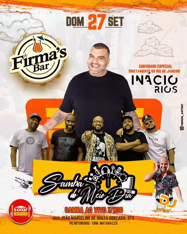Flyer de Inácio Rios e Samba de Primeira
