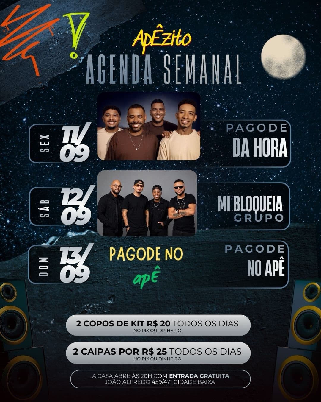 Flyer de Pagode da Hora