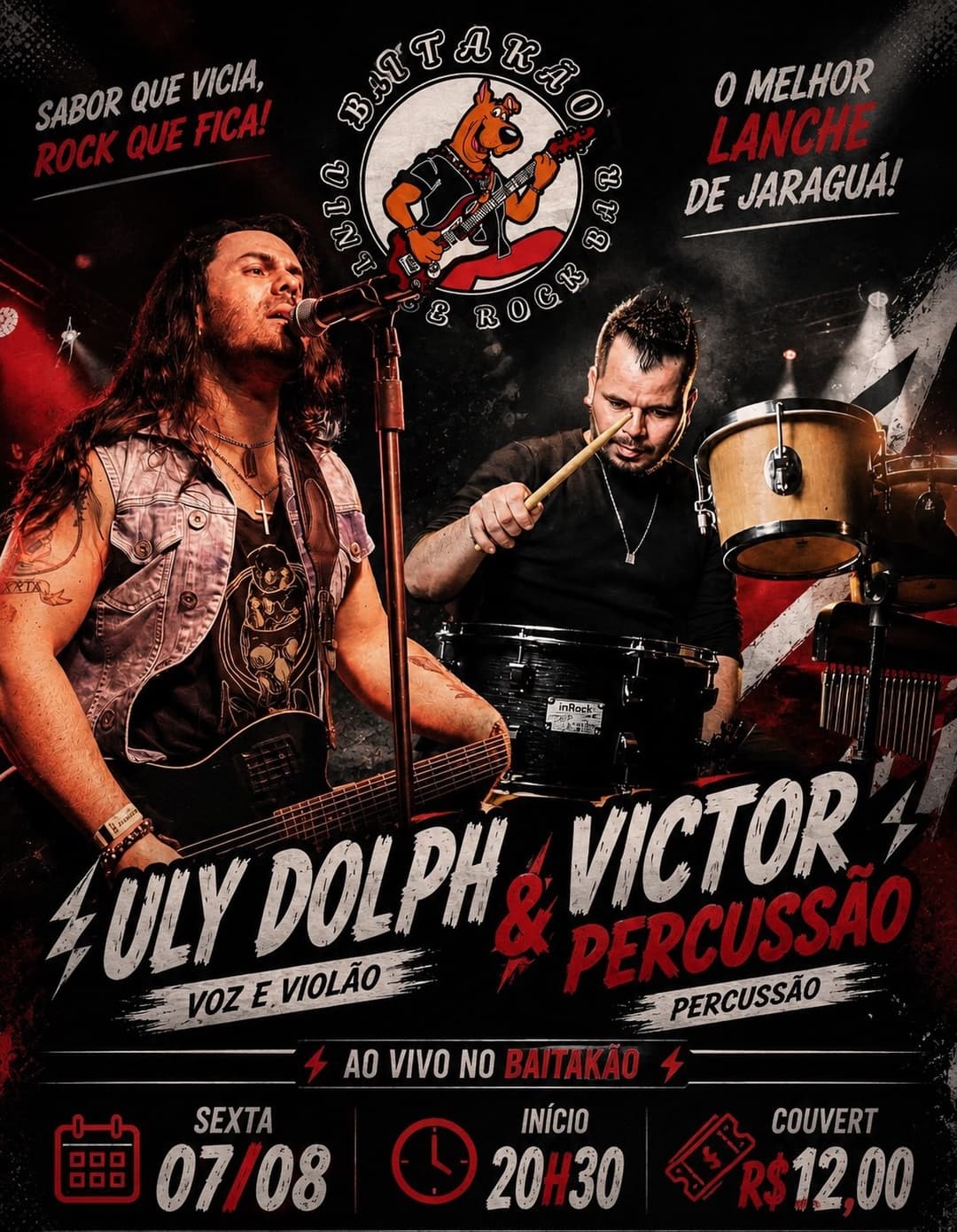 Flyer de Uly Dolph e Uly e Victor