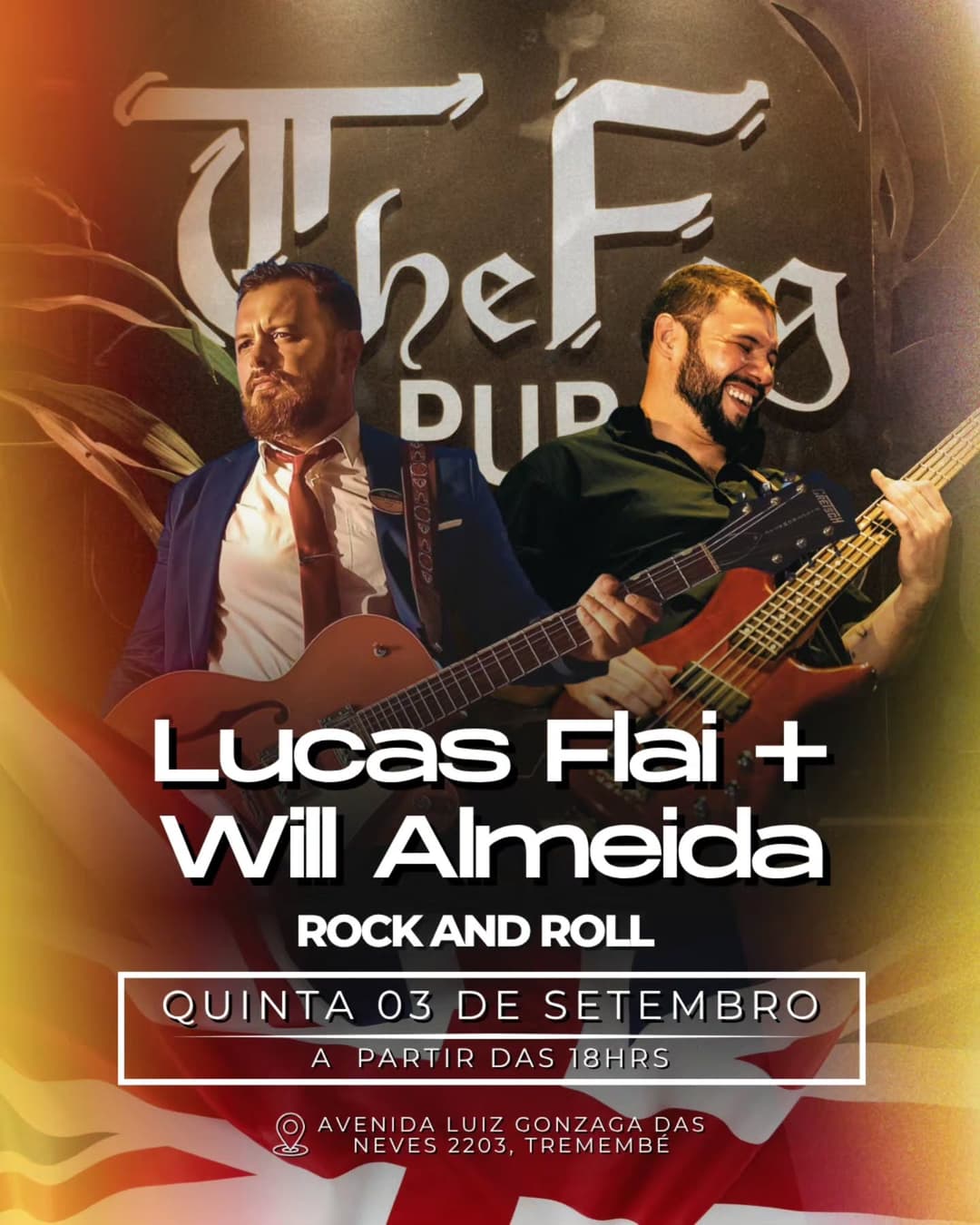 Flyer de Lucas Flai, Will Almeida e Yuri Coks