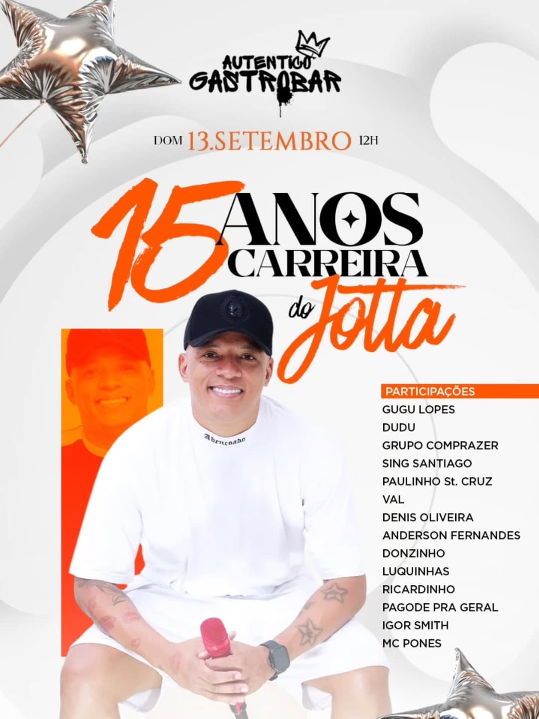 Flyer de Jotta e Pagode do Dudu