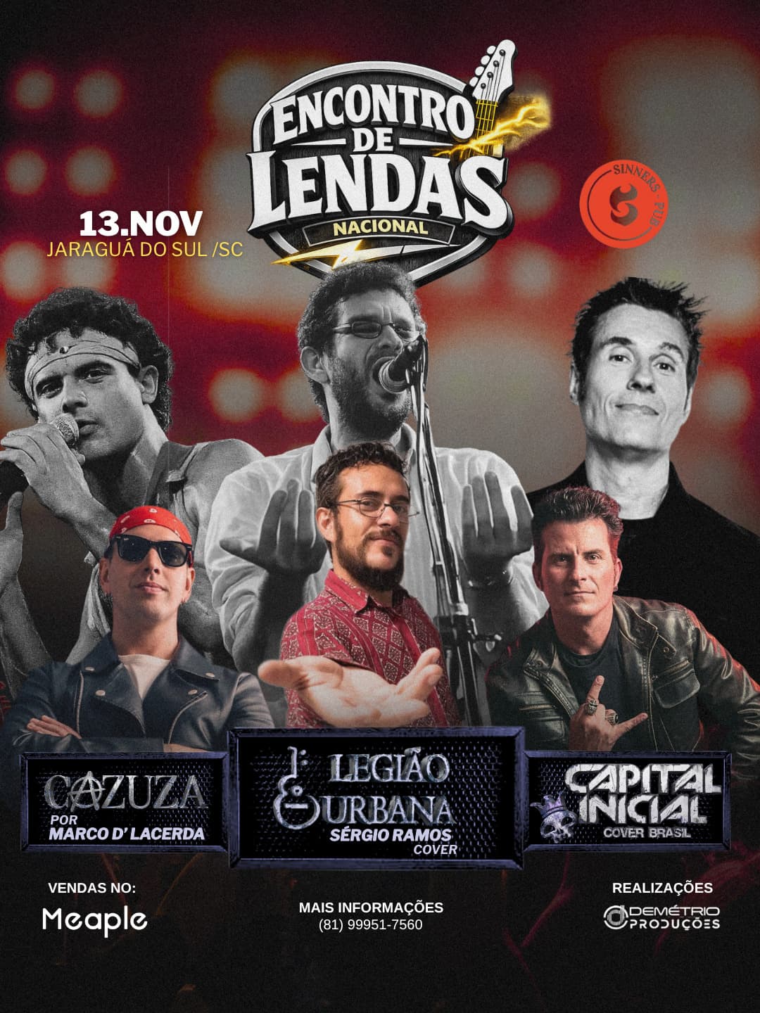 Flyer de Sérgio Ramos, Diego Sanz e Marco D'Lacerda