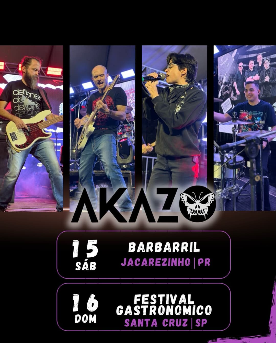 Flyer de Banda Akazo e AKAZO DUO