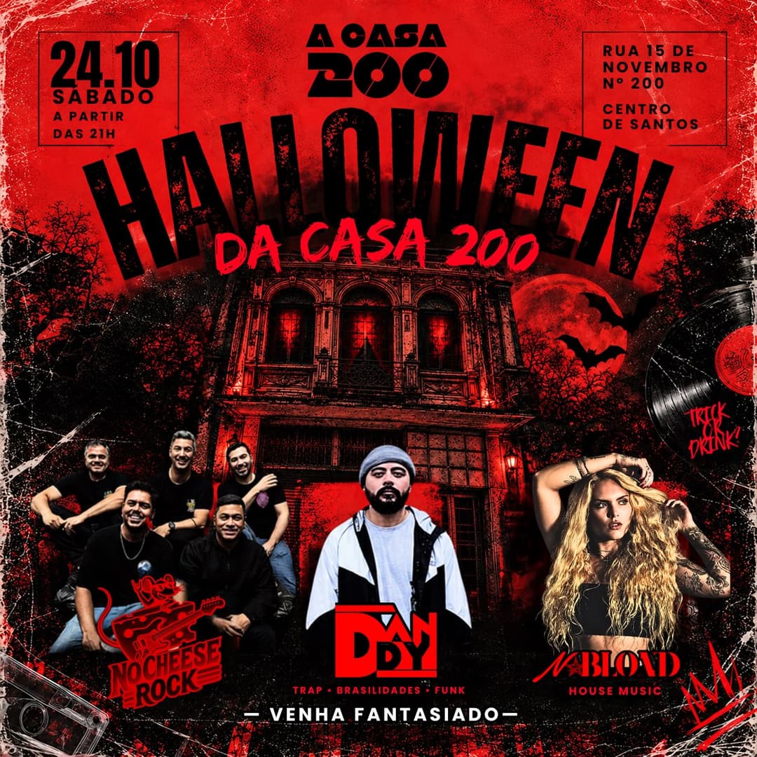Flyer de DJ Dandy, Nocheese Rock e N’ Blond