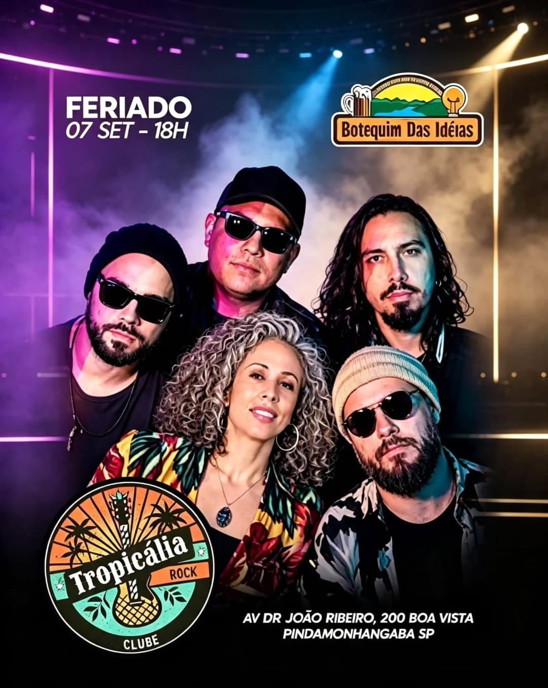 Flyer de Tropicália Rock Clube