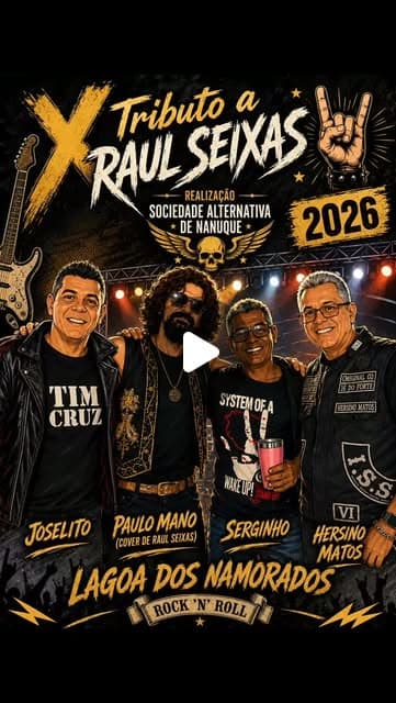 Flyer de Paulo Mano, TIM CRUZ, JOSELITO e mais 3 artistas