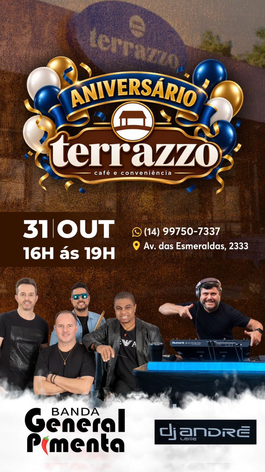 Flyer de BANDA GENERAL PIMENTA e DJ André Leite