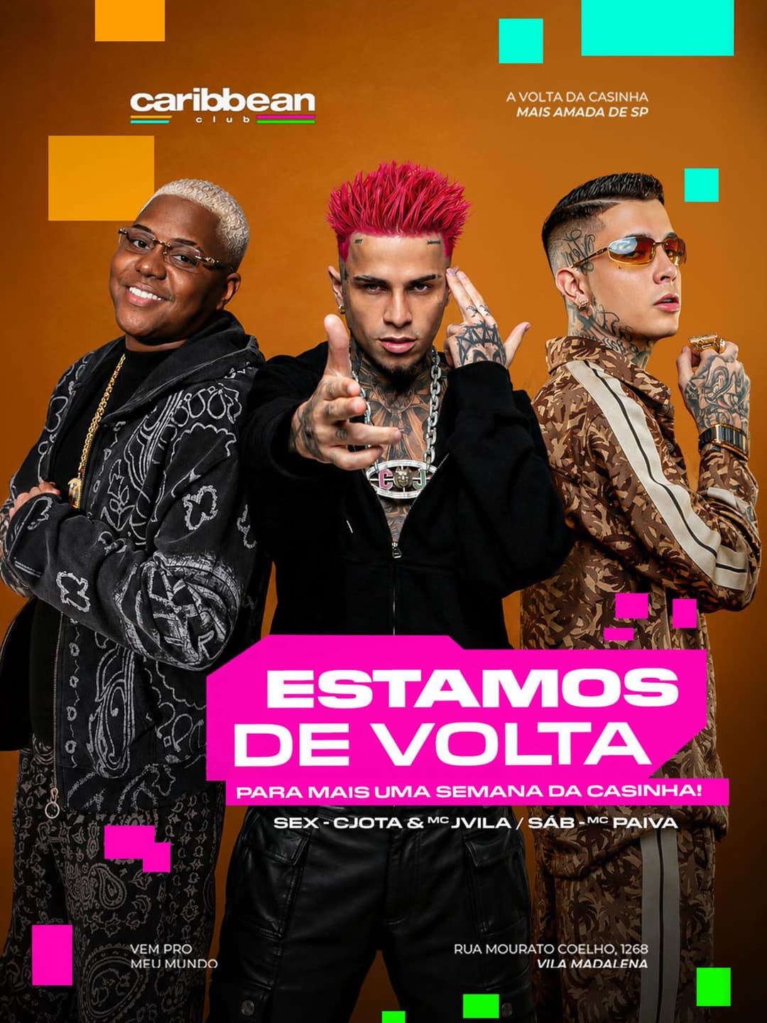 Flyer de CJota e MC JVila