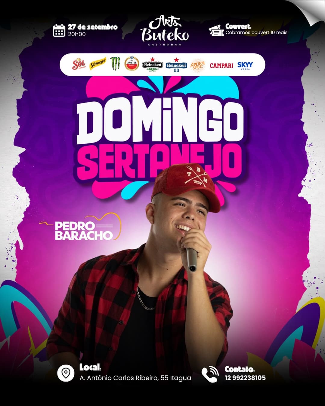 Flyer de Pedro Baracho