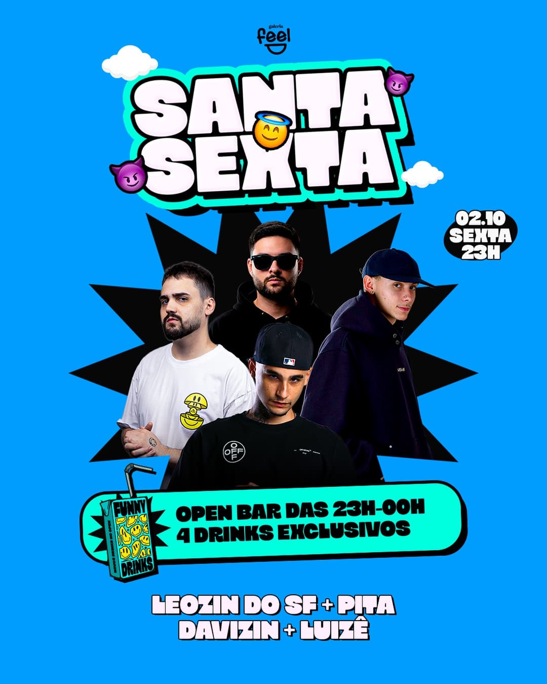 Flyer de Gui Espindola, Luis Gustavo e mais 2 artistas