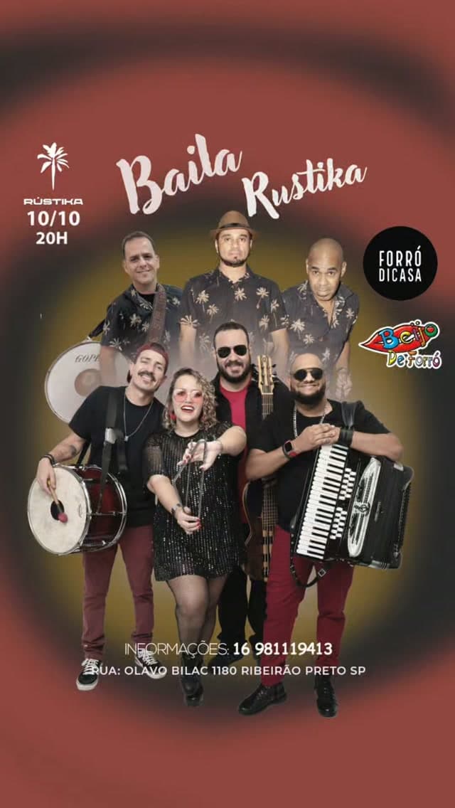 Flyer de Forró Di Casa e Trio Beijo de Forró