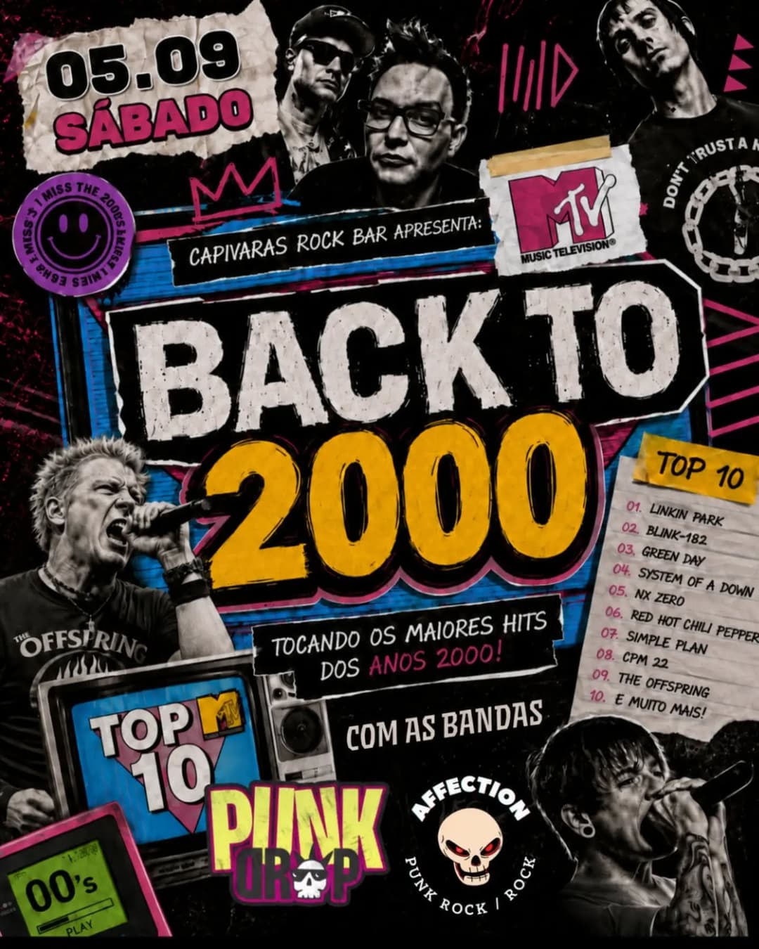 Flyer de Punk Drop e Affection