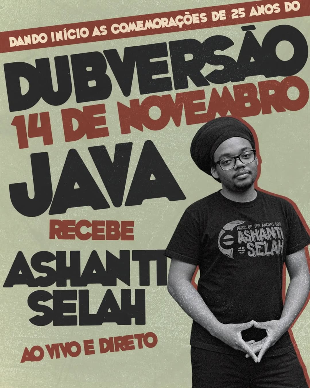 Flyer de Dubversão Sound System e ashantiselahdub