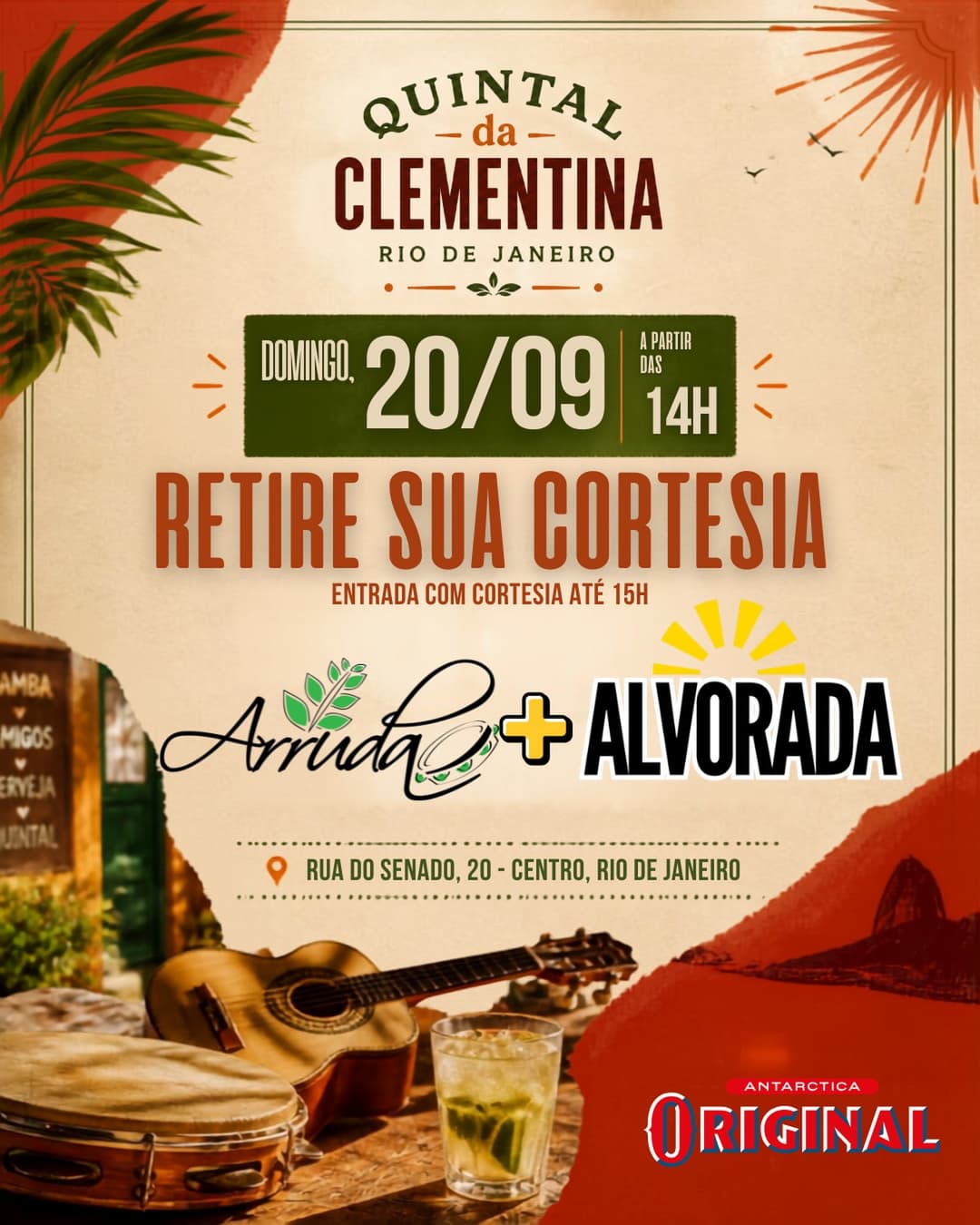 Flyer de Grupo Arruda e Samba da Alvorada