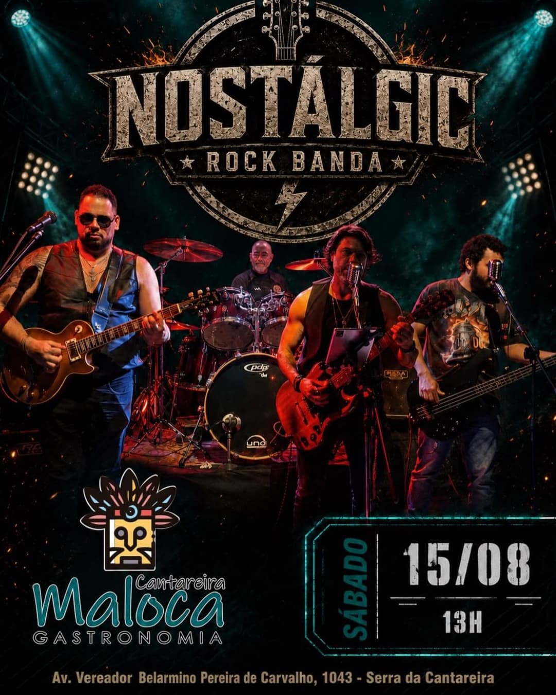 Flyer de Nostalgic Rock Banda