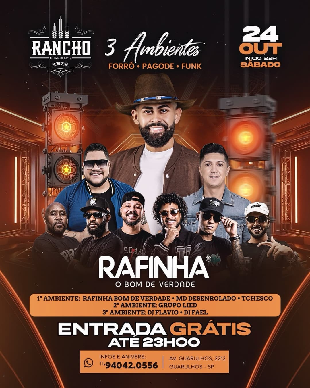 Flyer de MD Desenrolado, DJ Flavio Lucas e mais 4 artistas