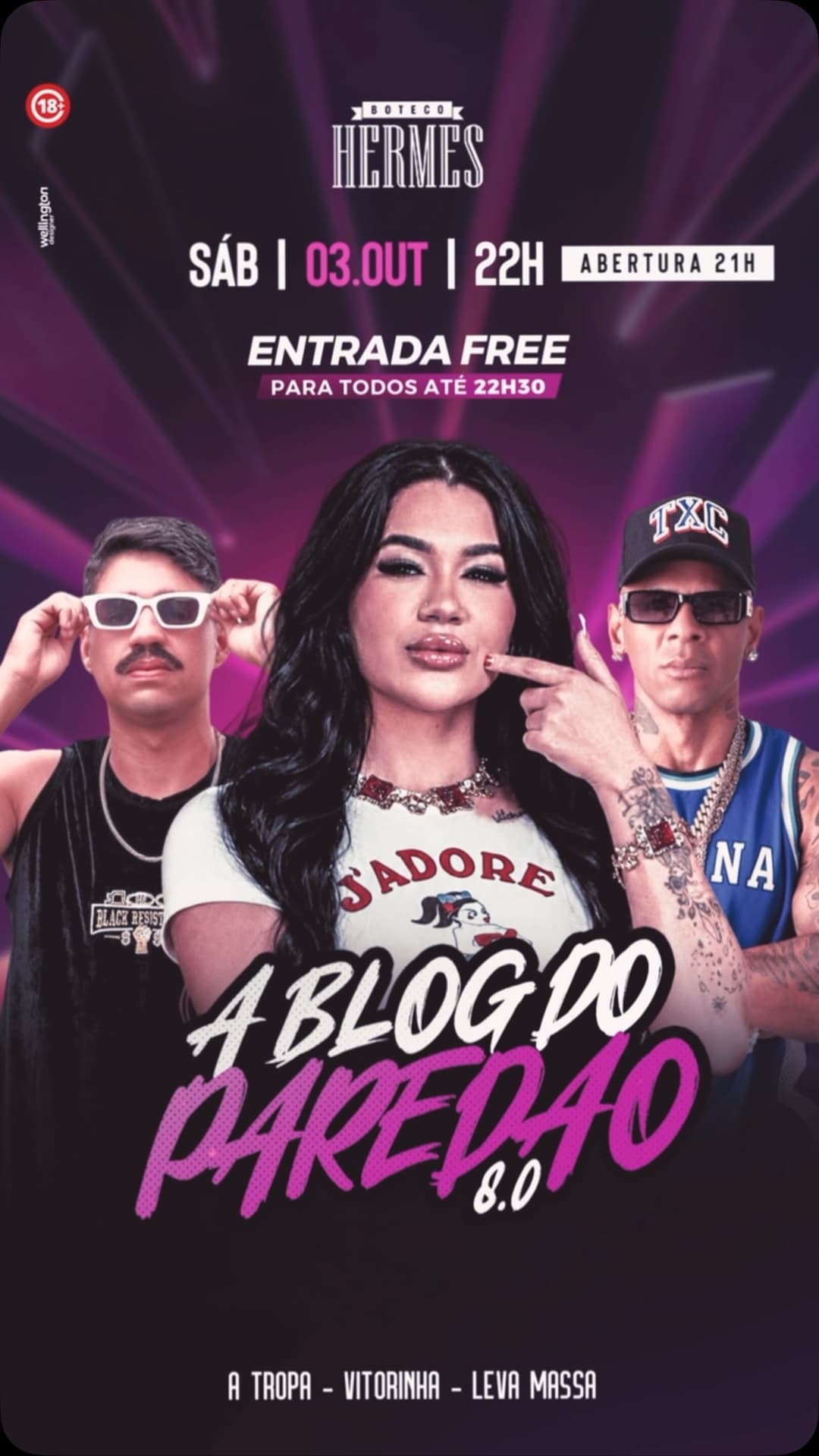 Flyer de A Tropa, Vitorinha e Leva Massa