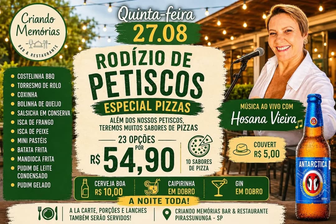 Flyer de Hosana Vieira