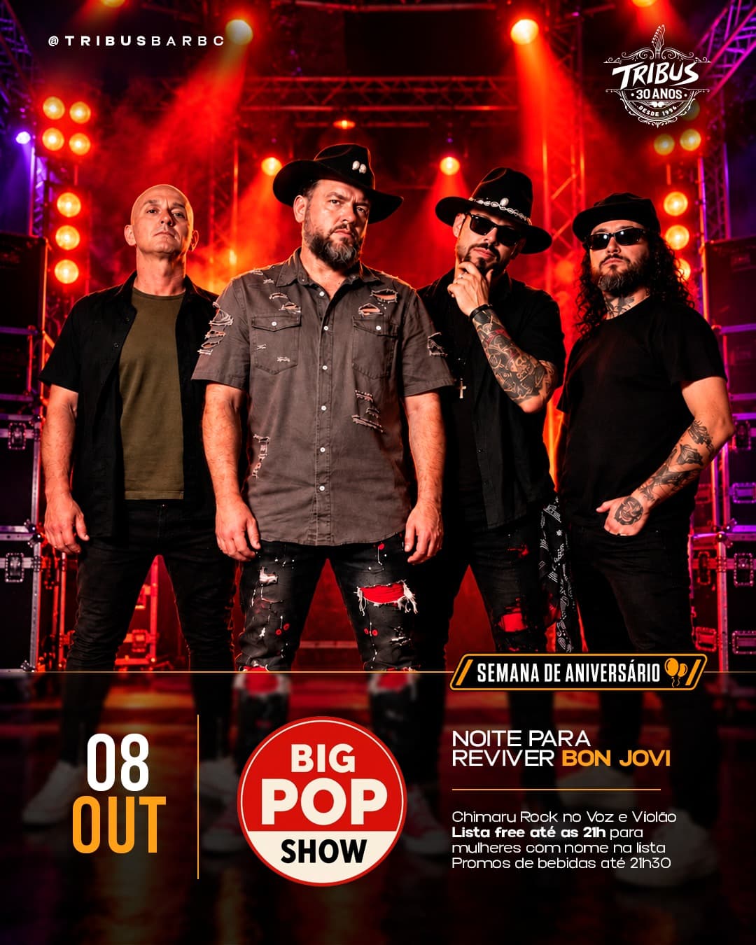 Flyer de Chimaru Rock e Big Pop