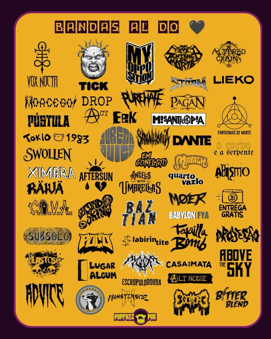 Flyer de Vox Nocta, Altered Chains, Lieko e mais 41 artistas