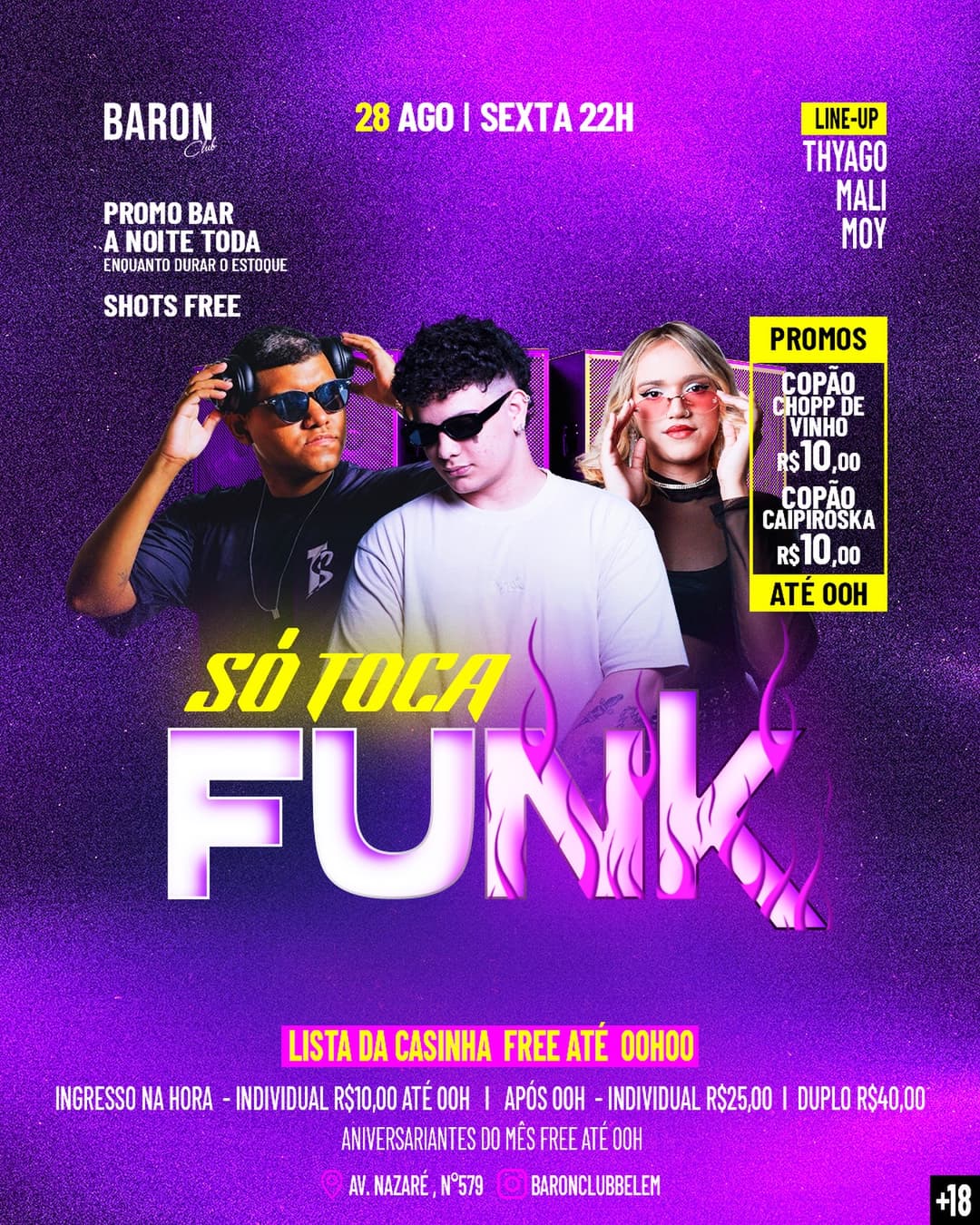 Flyer de Mali DJ, thyagosilvadj e moydj_
