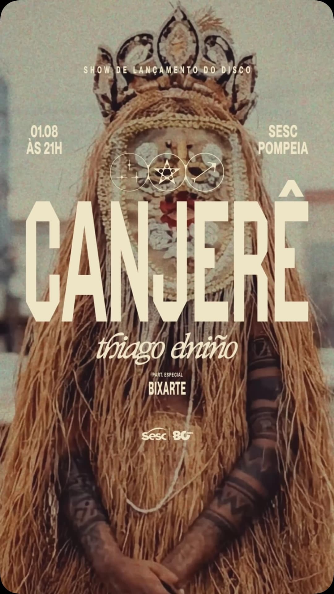 Flyer de Thiago Elninõ e Canjerê