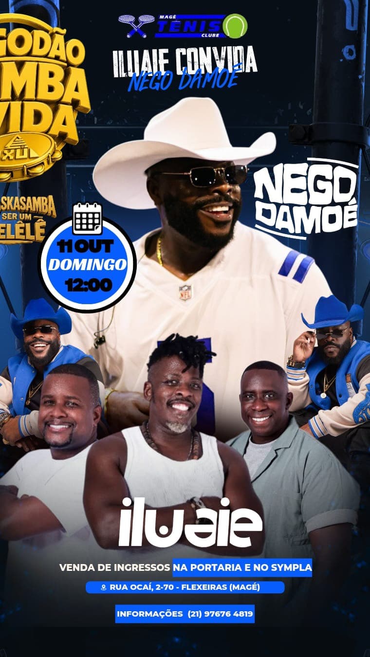 Flyer de Grupo Iluaie e Nego Damoé