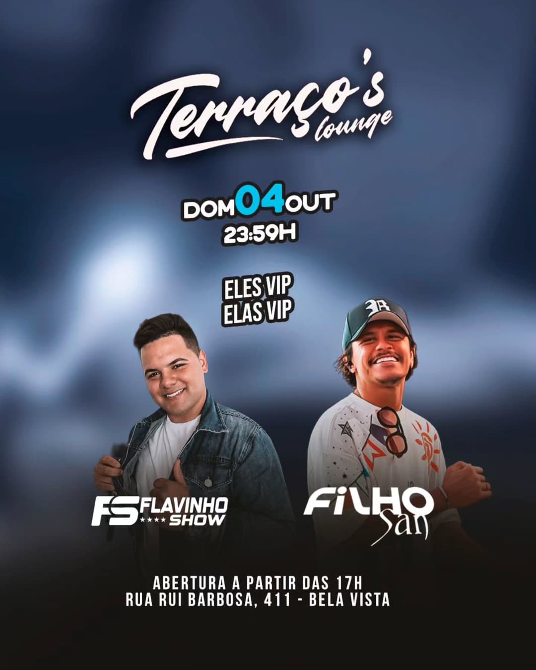 Flyer de Filho San e Flavinho Show