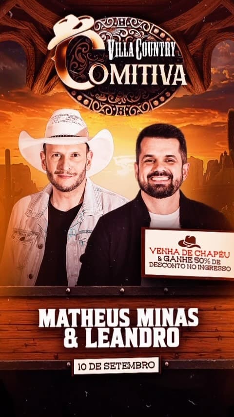 Flyer de Matheus Minas e Leandro