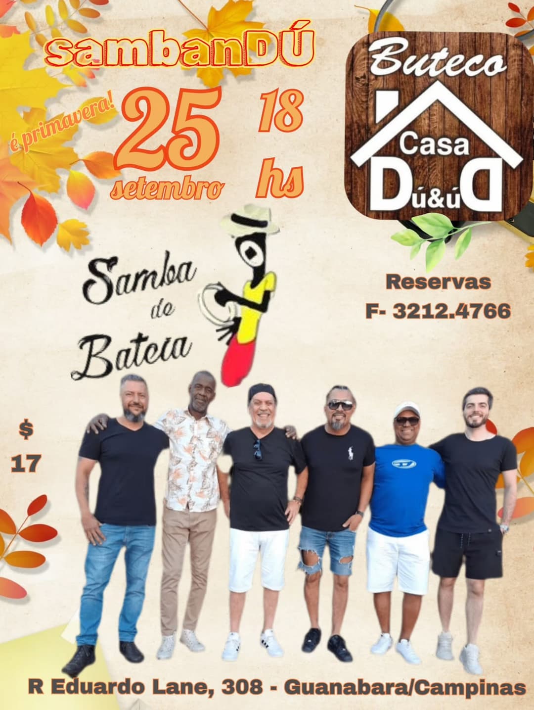Flyer de Samba de Batéia