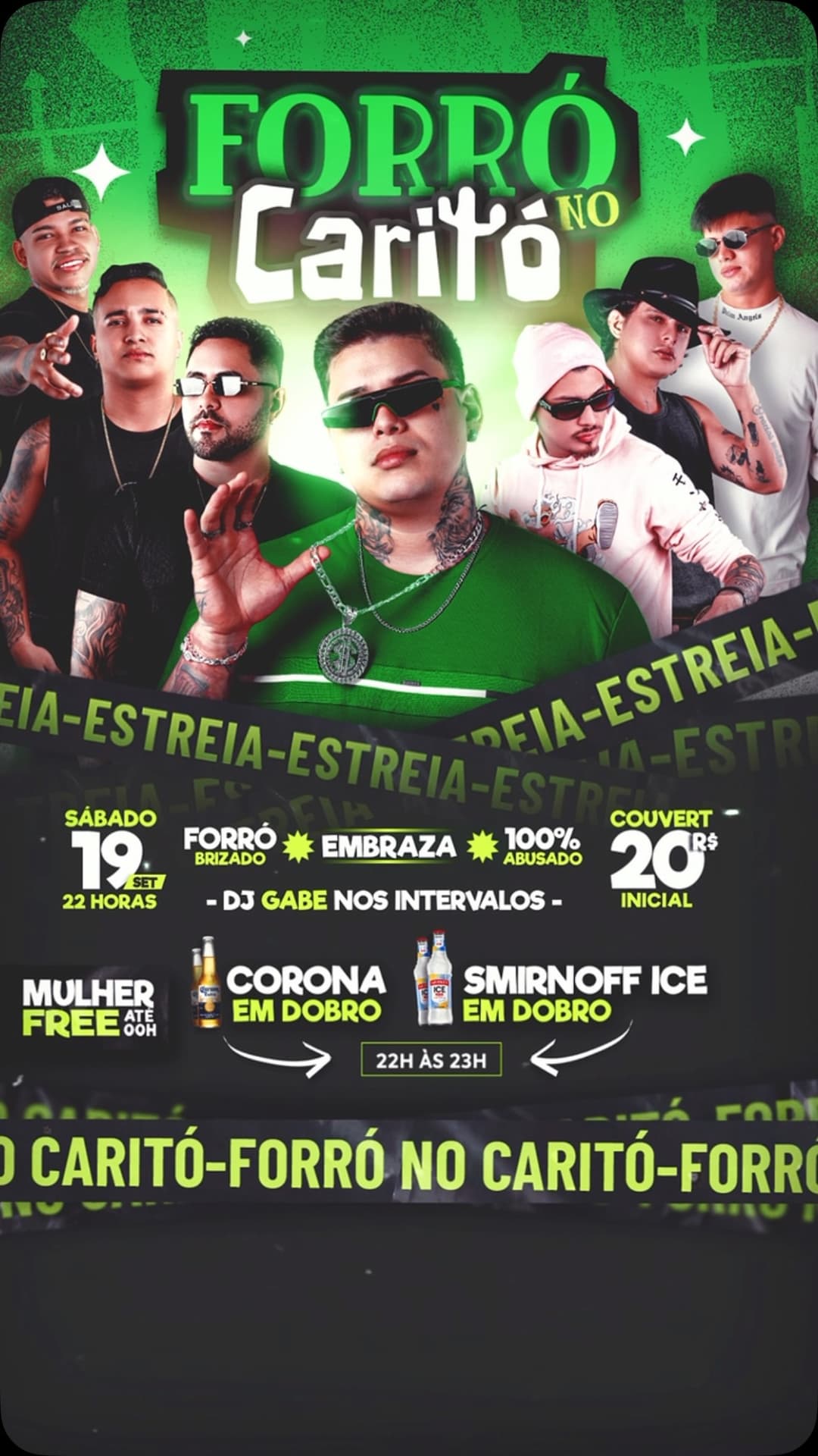 Flyer de Forró Brizado, Embraza e 100% Abusado