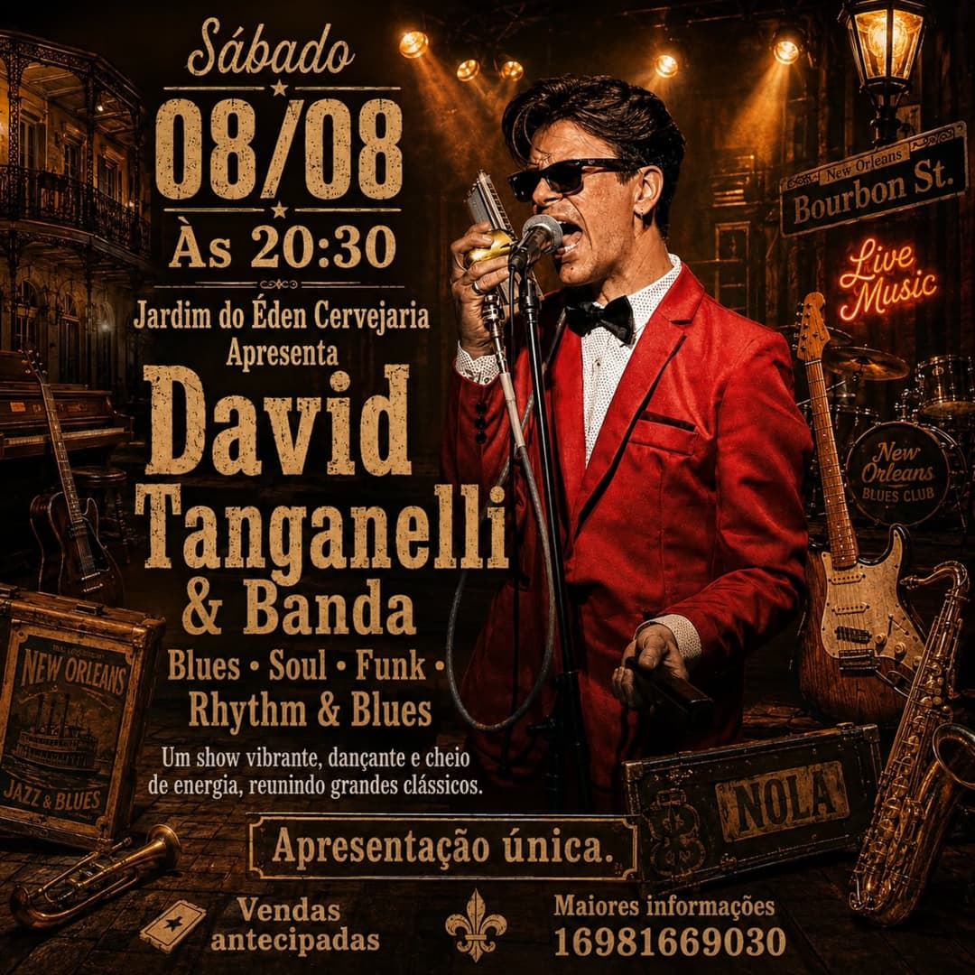 Flyer de David Tanganelli & Banda